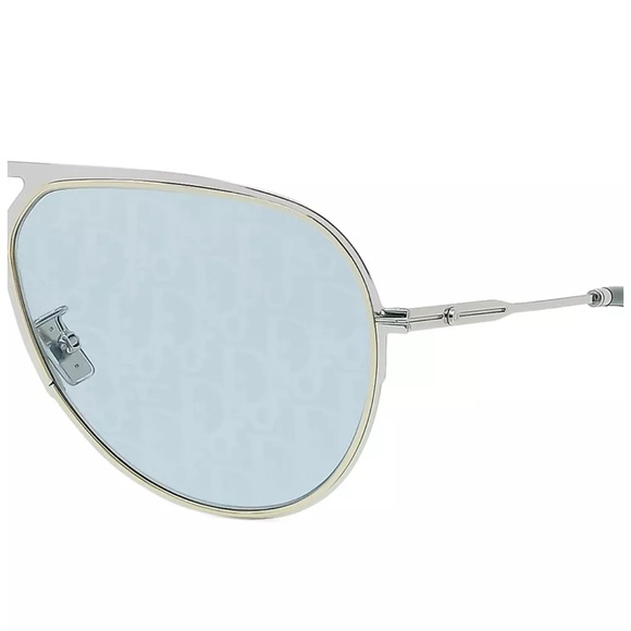 DIOR DiorEssential A2U Silver/Blue Aviator Unisex Sunglasses - Picture 5 of 9
